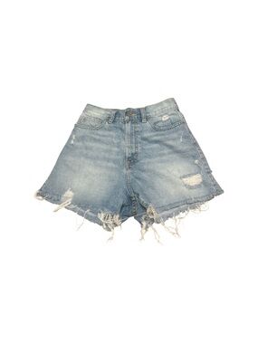 BDG Urban Outfitters A-Line Denim Shorts Blue High Waist Distressed